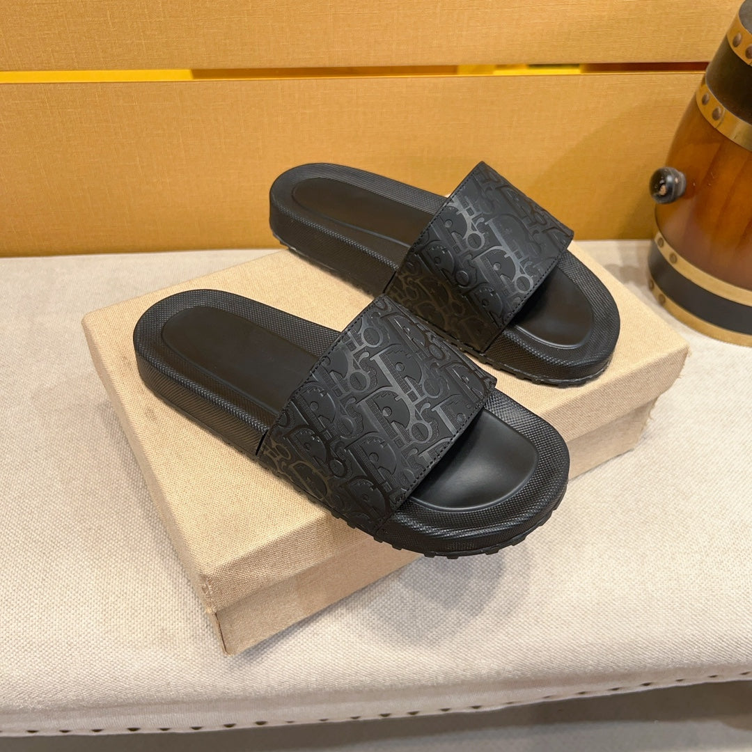 Black Embossed Dior Oblique Rubber