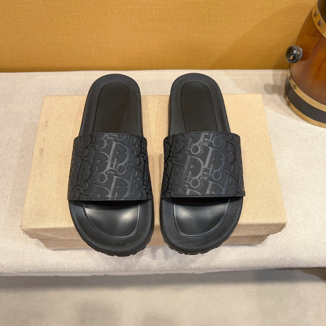 Black Embossed Dior Oblique Rubber