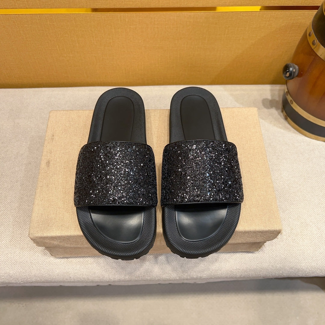 Black Glitter Fabric