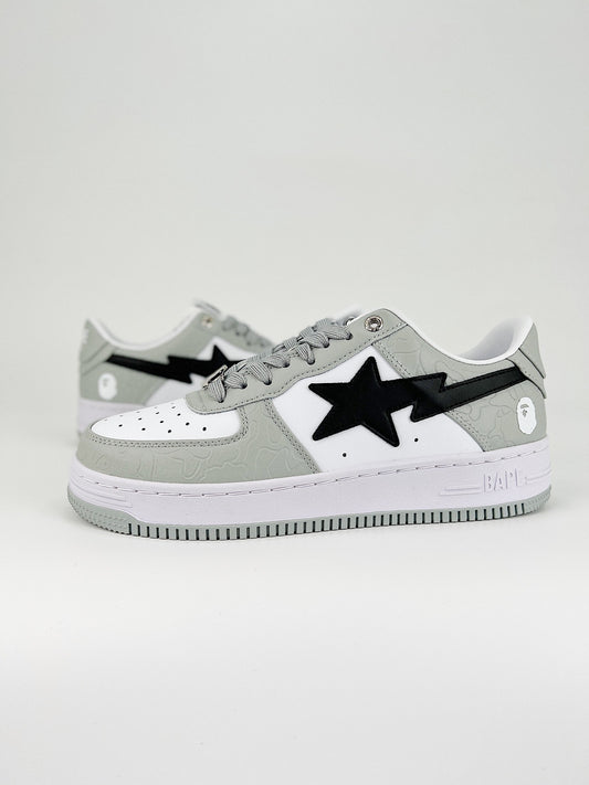 BAPE STA LOW GREY WHITE