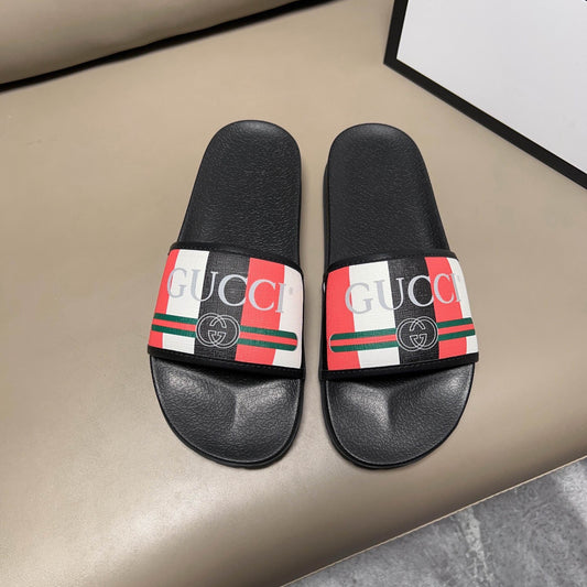 Gucci Pursuit Slide Web Flag